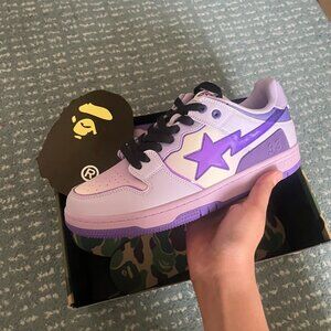 Purple Bapesta Sneakers (Size 10)